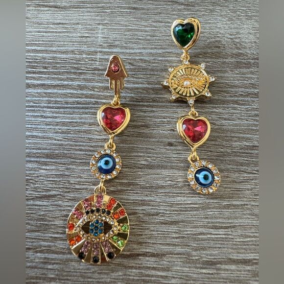 Statement drop earrings N642 - Picture 3 of 6